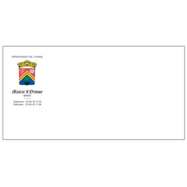 500 Enveloppes DL (11 x 22 cm) - Velin Blanc 90g - Impression RECTO Quadri et VERSO 1 couleur - Vignette 4