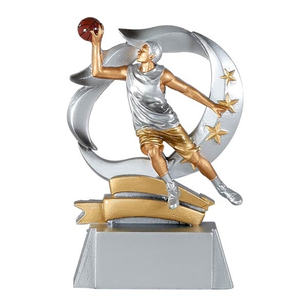 Trophée en résine basket masculin