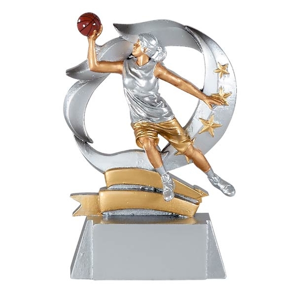 Trophée en résine basket féminin