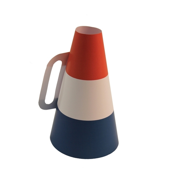 Porte voix cartonné bleu blanc rouge