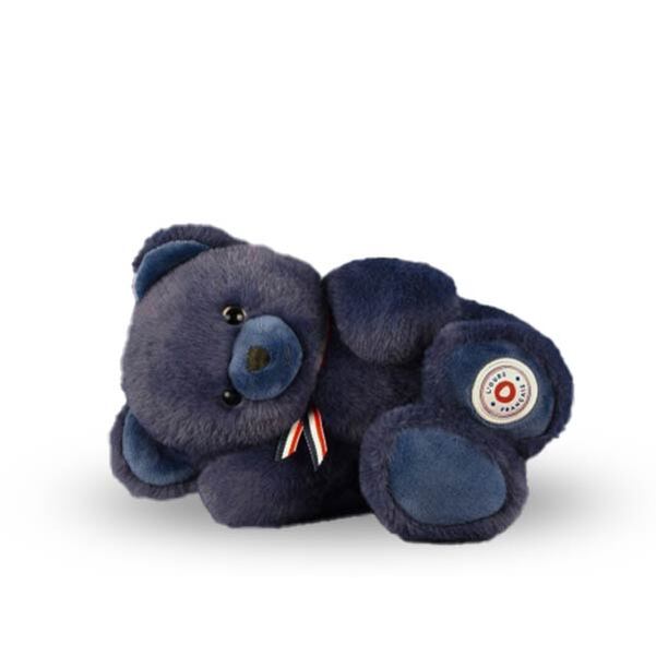 Peluche Ours 35 cm Bleu