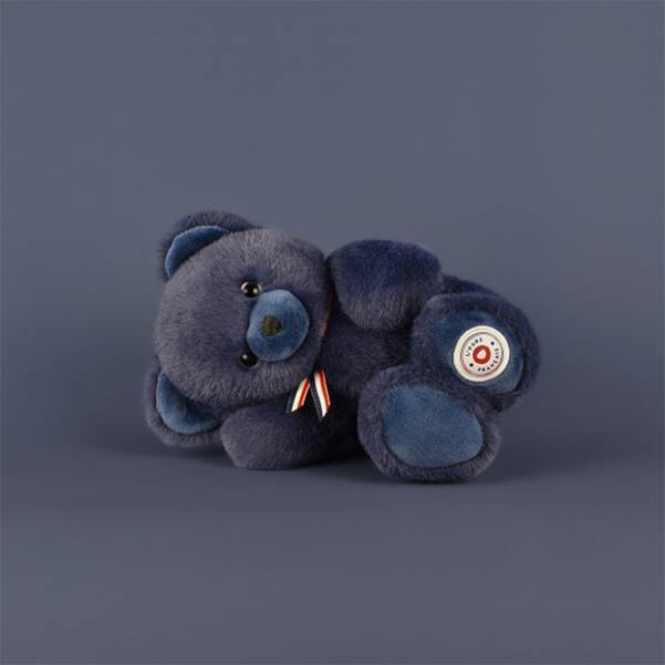 Peluche Ours 35 cm Bleu - Vignette 2