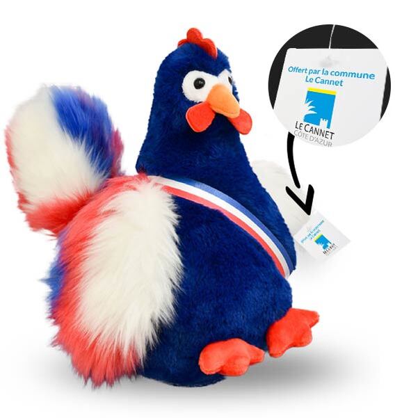 Peluche Coq avec son écharpe personnalisé