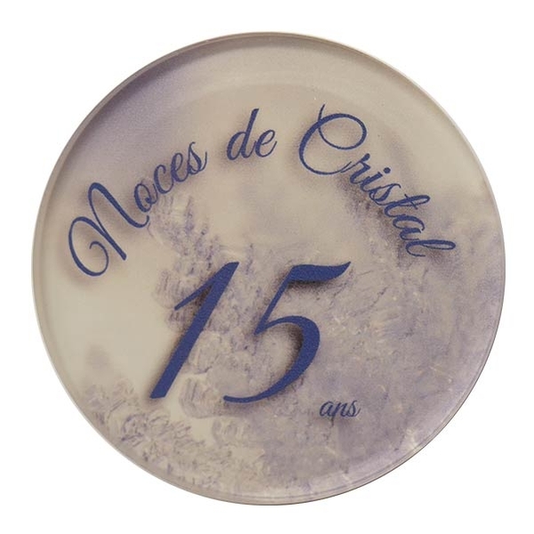 Coffret diplôme et Médaille Noces de cristal - 15 ans - Vignette 3