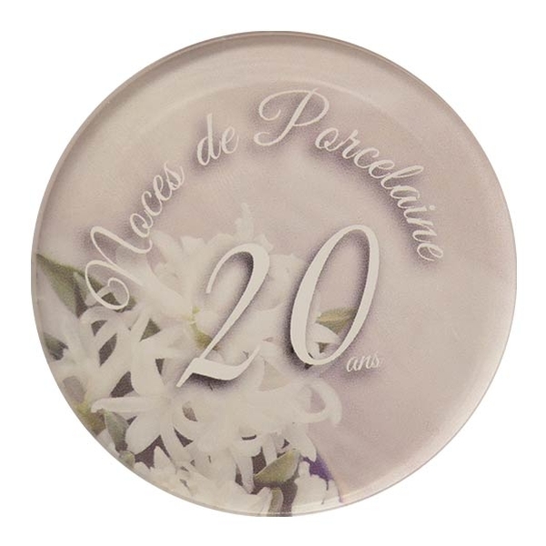 Coffret diplôme et Médaille Noces de porcelaine - 20 ans - Vignette 3