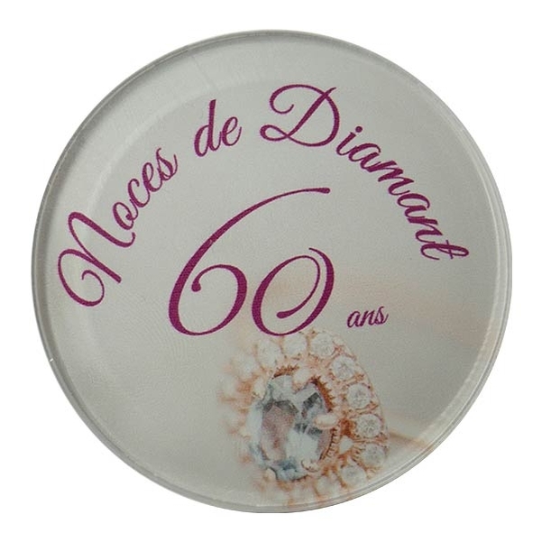 Coffret diplôme et Médaille Noces de diamant - 60 ans - Vignette 3