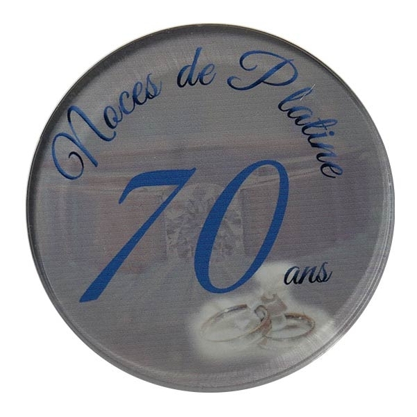 Coffret diplôme et Médaille Noces de platine - 70 ans - Vignette 3