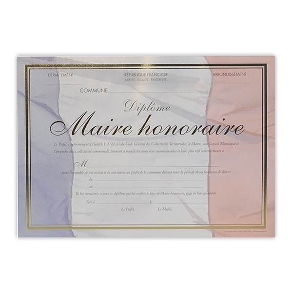 Coffret diplôme et Médaille Maire honoraire - Vignette 2