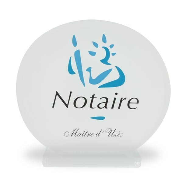 Plaque notaire sur socle 25x23 cm