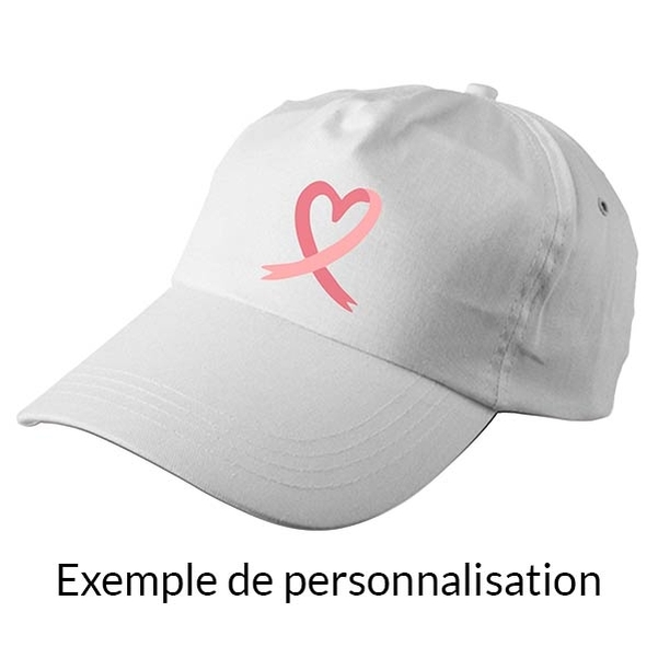Casquette 5 panneaux blanche personnalisée - Vignette 2
