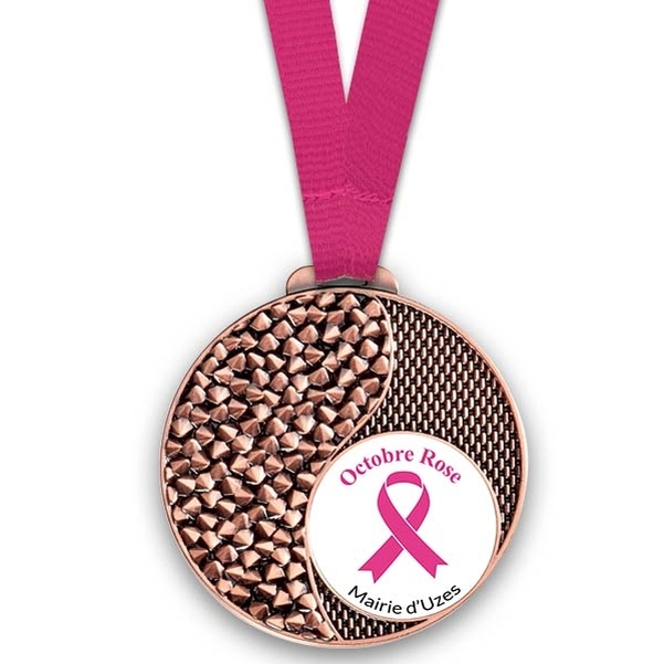 Médaille Octobre Rose 50mm personnalisée