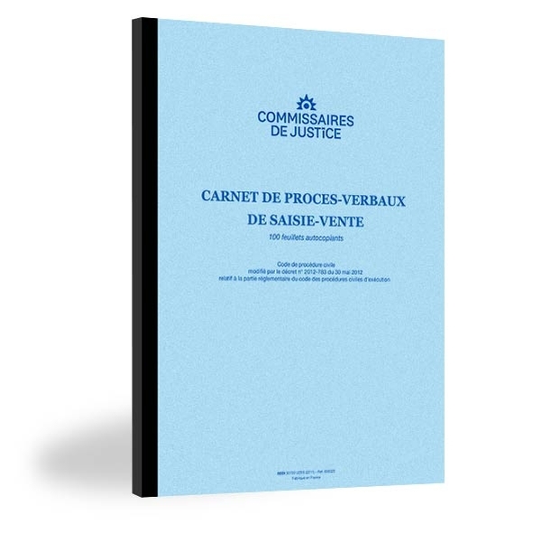 Carnet procès-verbaux de saisie-vente