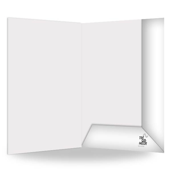 Chemises À PLAT à rabats 6 cm Personnalisables MONO NOIR 240x320 mm - Vignette 2