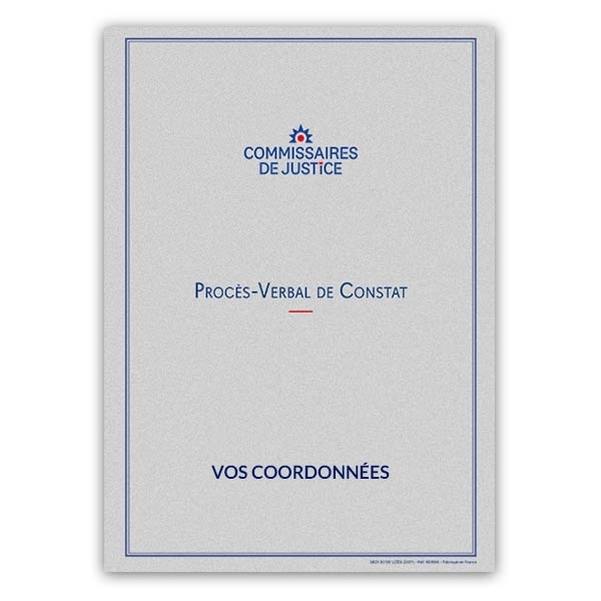Couverture pour constat Ivoire quadri personnalisée