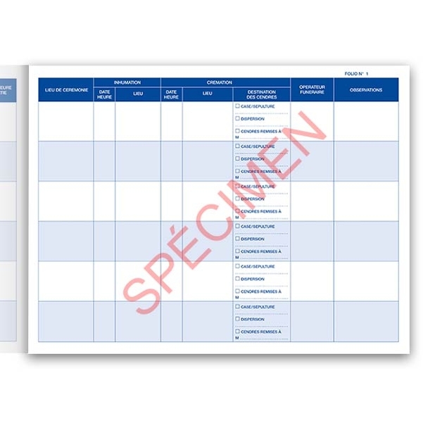 Registre des admissions en chambre funéraire - Vignette 3