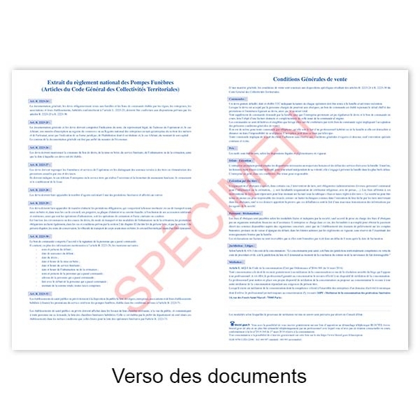 Liasses devis et bon de commande séparées pour prestations funéraires - Vignette 4