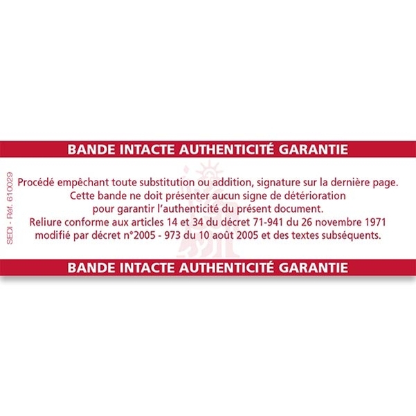 Lot de 500 étiquettes adhésives sécurité pour Notaires