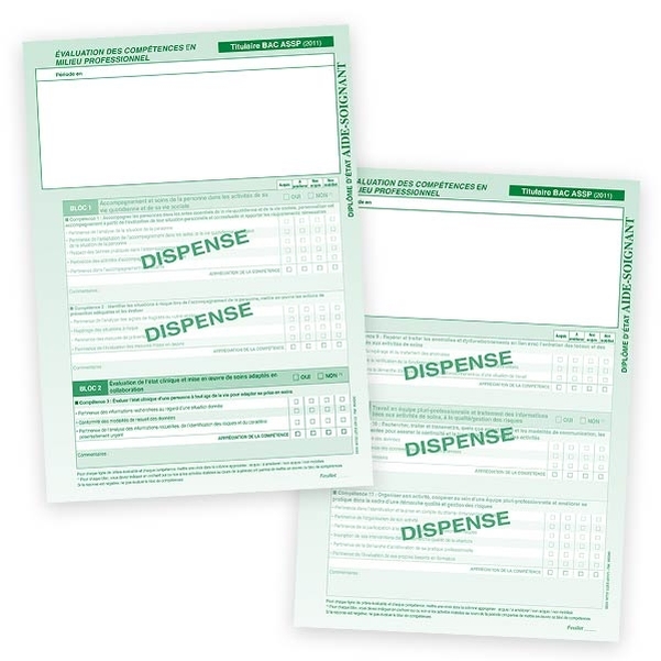 Évaluation des compétences en milieu professionnel par le TUTEUR - Diplôme Aide-Soignant - BAC PRO ASPP