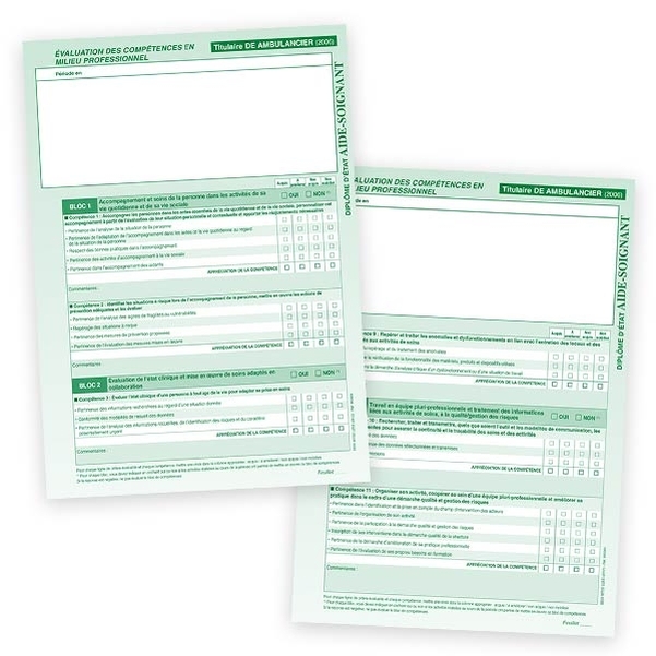 Évaluation des compétences en milieu professionnel par le TUTEUR- Diplôme aide-soignant -DE AMBULANCIER (2006)