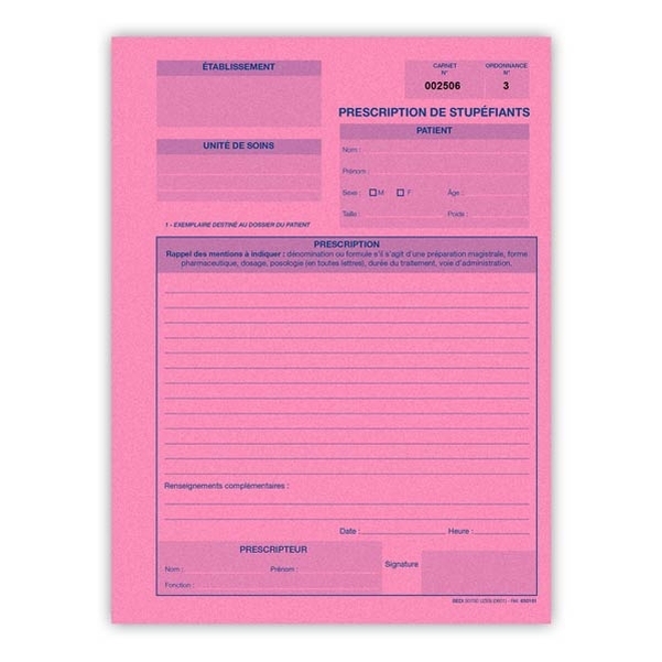 Carnet de prescription de stupéfiants - Vignette 2