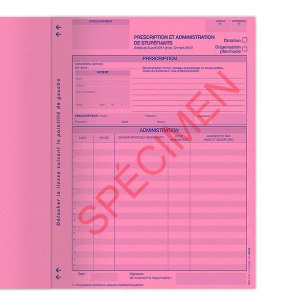 Carnet de prescription et administration de stupéfiants - Vignette 2