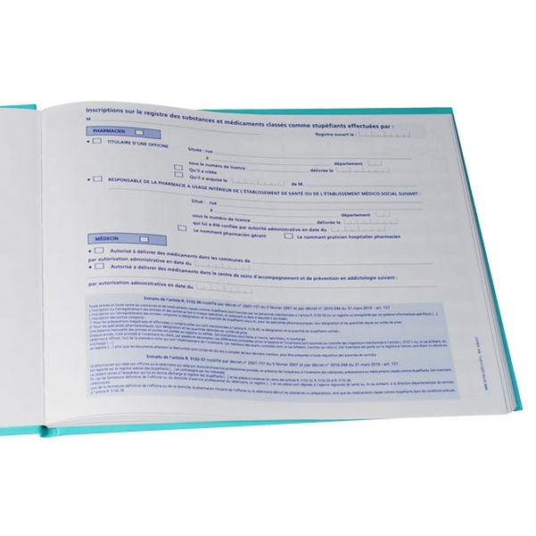 Registre comptable des substances et médicaments classés comme stupéfiants - Vignette 3