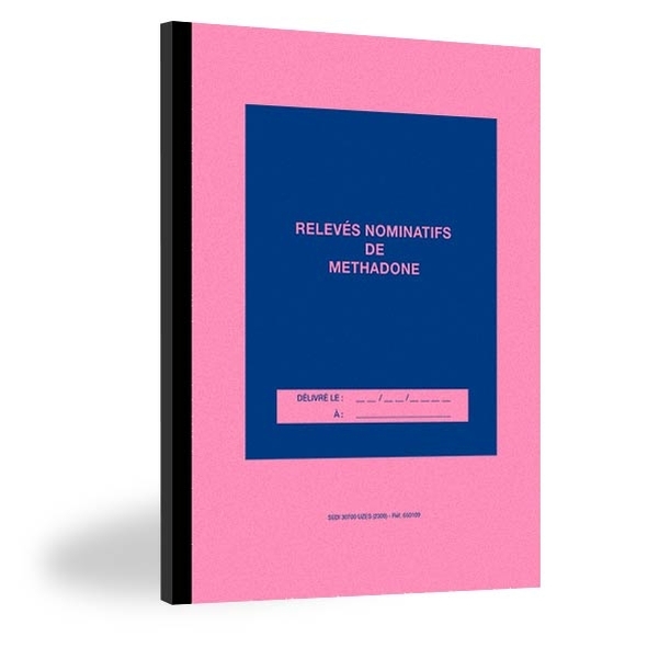 Carnet de relevés nominatifs de méthadone