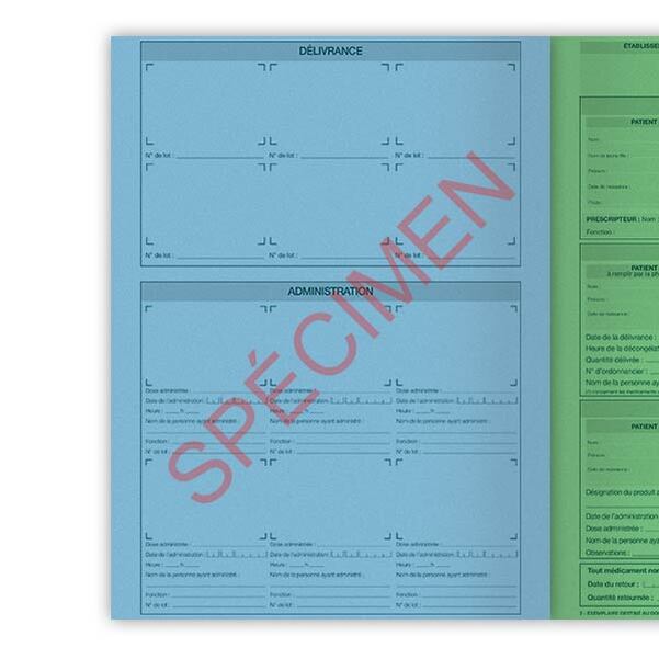 Carnet de prescription, délivrance et administration de médicaments dérivés du sang - Vignette 3