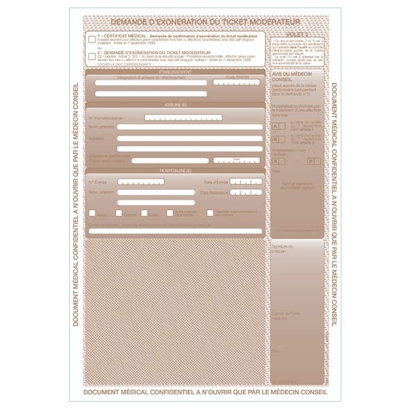 Demande d'exonération du ticket modérateur SP32 - Vignette 2