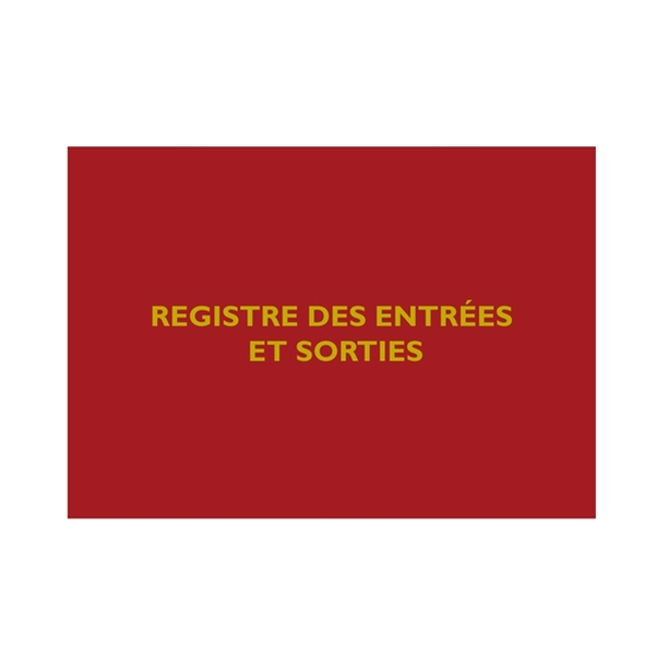 Registre des entrées et sorties