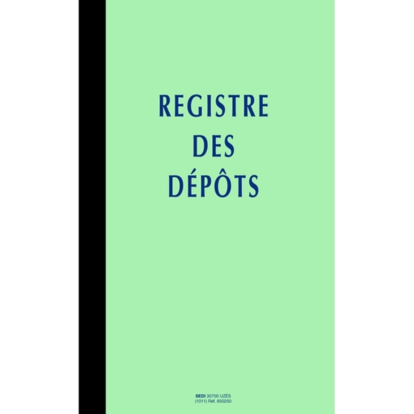 Registre des dépôts de fonds pour établissements de santé