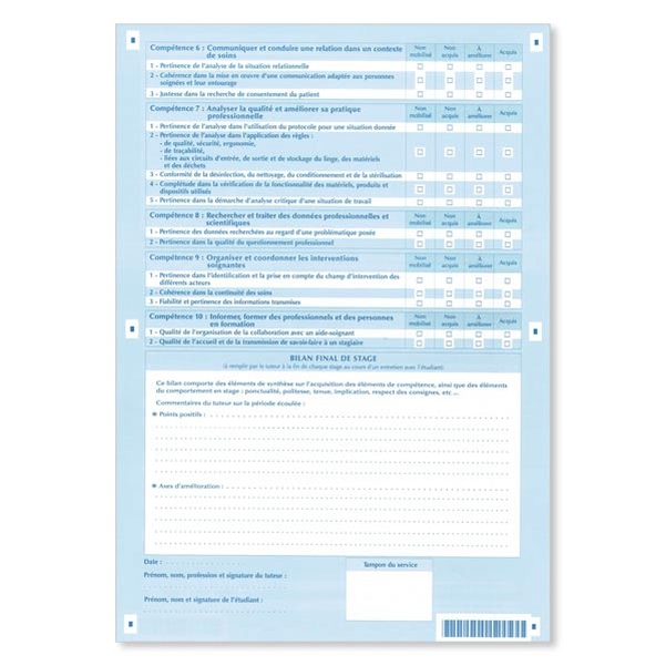 Dossier d'évaluation continue de la formation infirmier - Version informatisée - Vignette 5