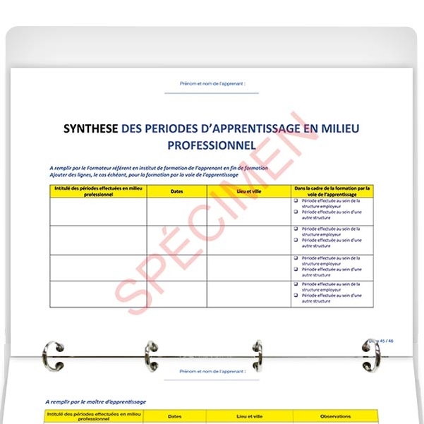 PORTFOLIO de l'élève auxiliaire de puériculture - CLASSEUR avec feuillets intérieurs - Vignette 4
