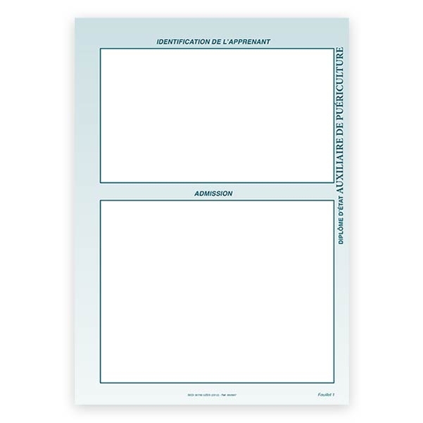 Identification du candidat -Diplôme auxiliaire de puériculture