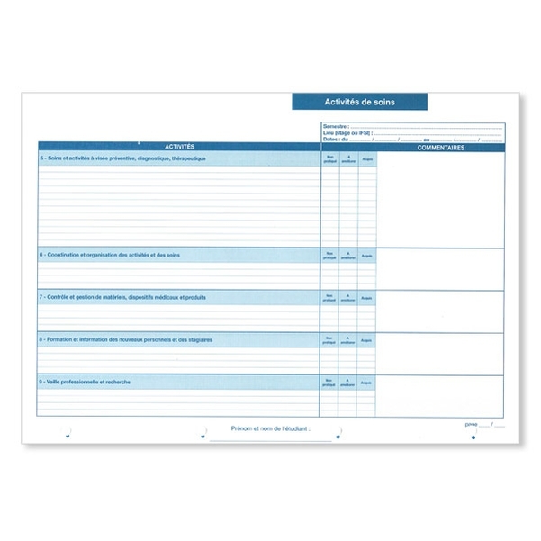 Lot de 25 feuillets : activités de soins - Portfolio - Vignette 2