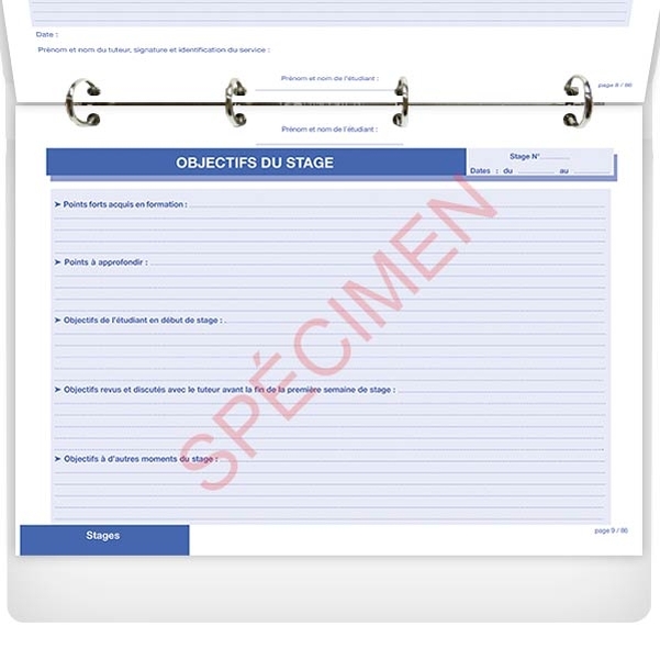 PORTFOLIO de l'étudiant infirmier - CLASSEUR avec feuillets intérieurs - Vignette 2