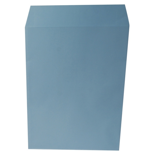 250 pochettes radio en kraft bleu 120g - 260x330 mm