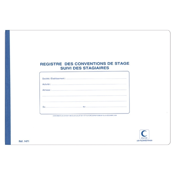 Registre des conventions de stage
