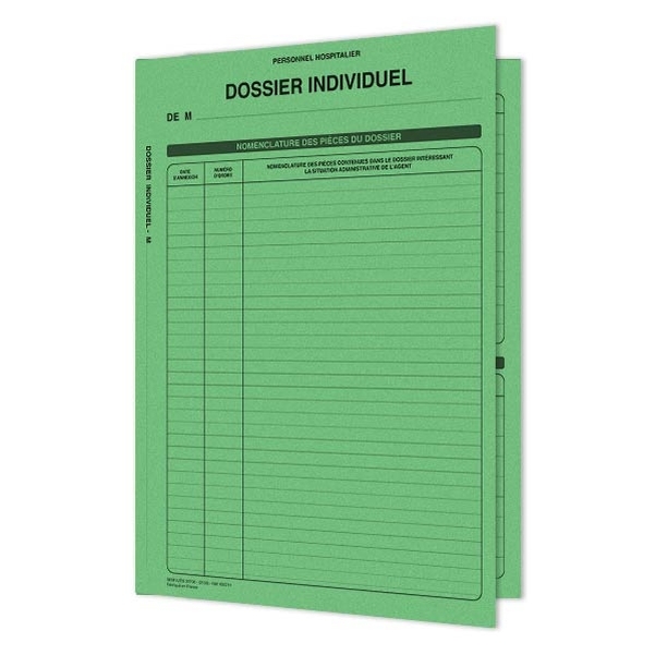 Dossier individuel vert pour le personnel hospitalier