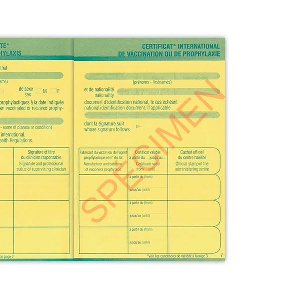 Certificat international de vaccination - Vignette 3