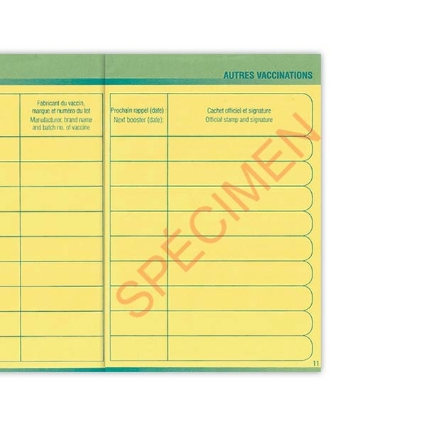Certificat international de vaccination - Vignette 5