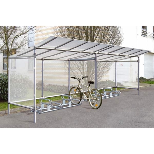 Extension abri cycles acier 5 places
