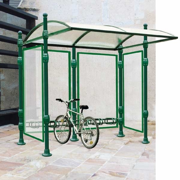 Bardage de fond pour abri cycles Déco