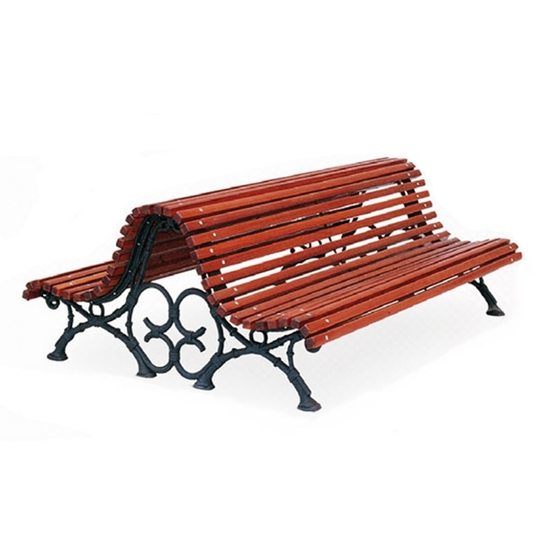 Banc double en bois