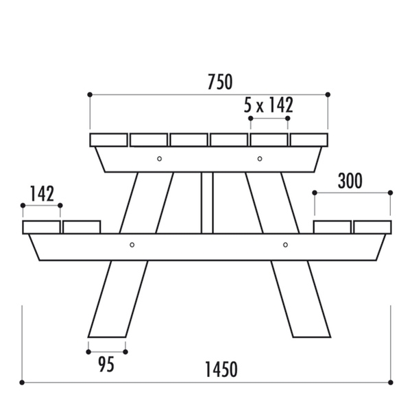 Table pique nique ECO - L.2m - Vignette 3