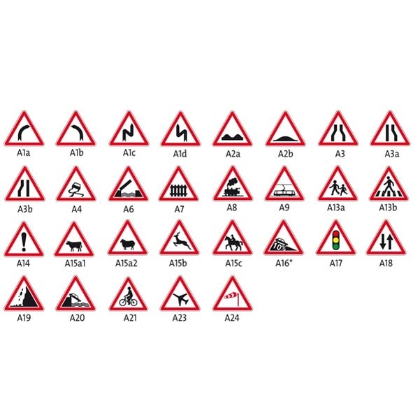 Panneaux de signalisation de danger type A en 700mm