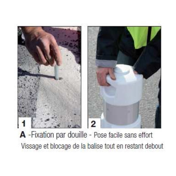 Balise J11 blanche autoredressable cl.2 - Vignette 2
