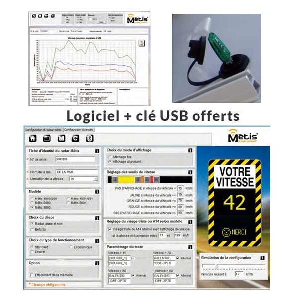 Radar pédagogique Metis ® 500 avec alimentation sur éclairage public - Vignette 5
