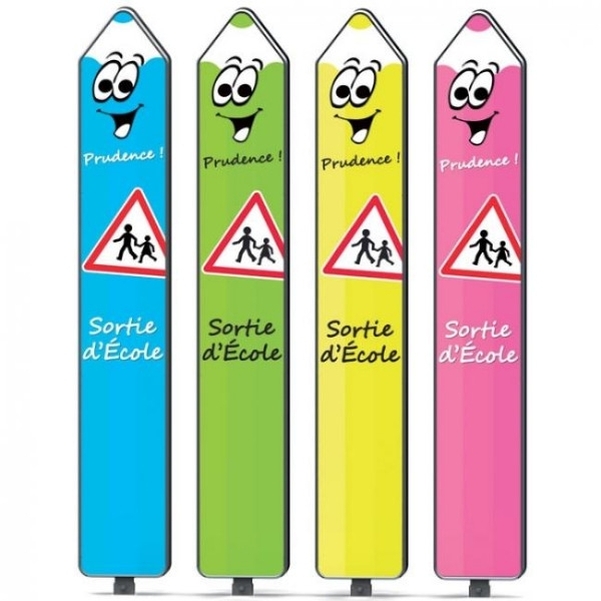 Totem de signalisation Crayon simple face