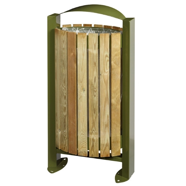 Corbeille Arkéa 60L vert olive